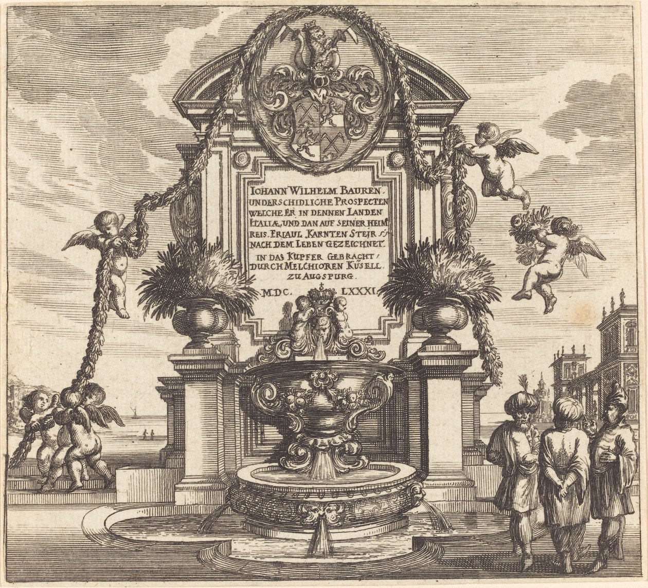 Titulní strana od Melchior Küsel after Johann Wilhelm Baur