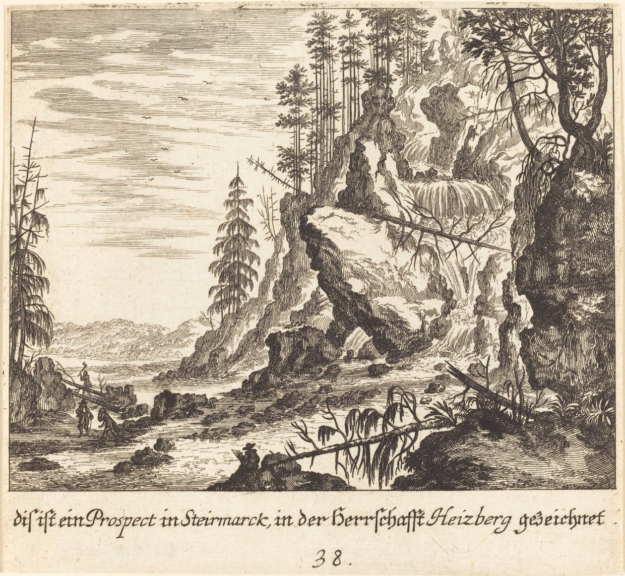 Pohled na Stairmarck od Melchior Küsel after Johann Wilhelm Baur