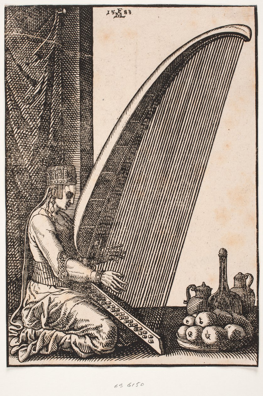 Harfistka od Melchior Lorck