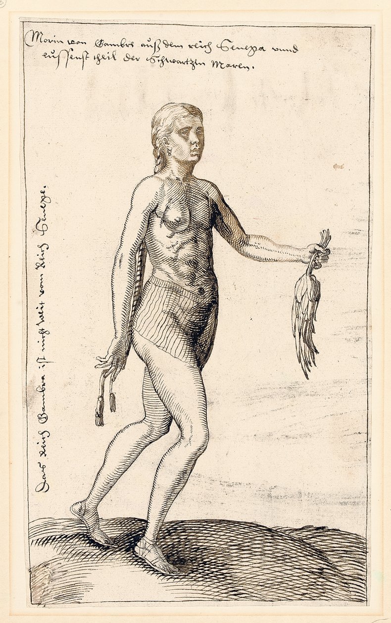 Žena z Gambie, 1583 od Melchior Lorck