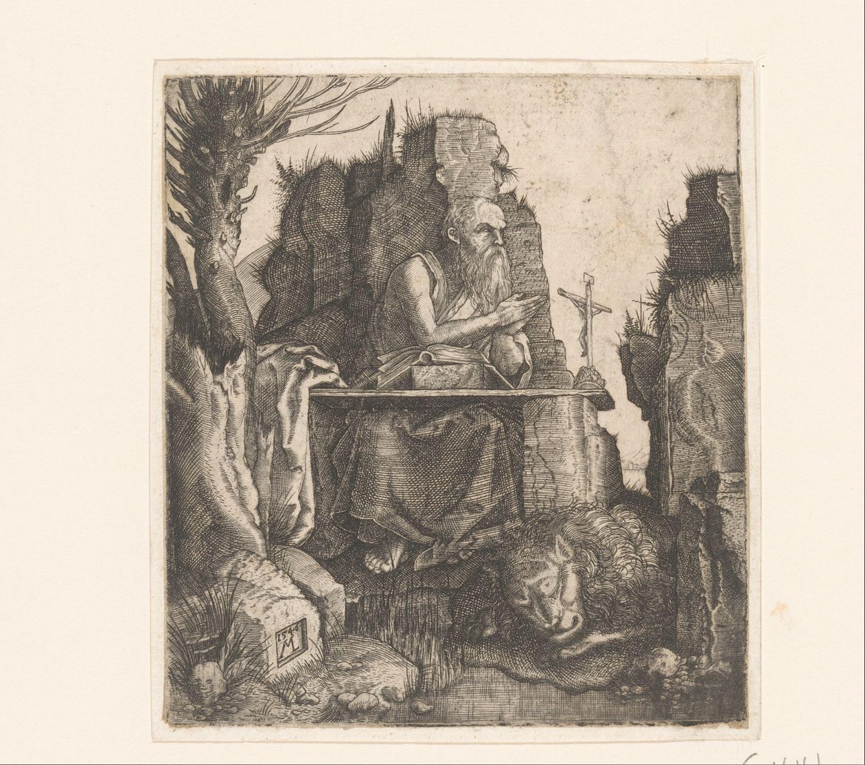H. Hieronymus a lev od Melchior Lorck