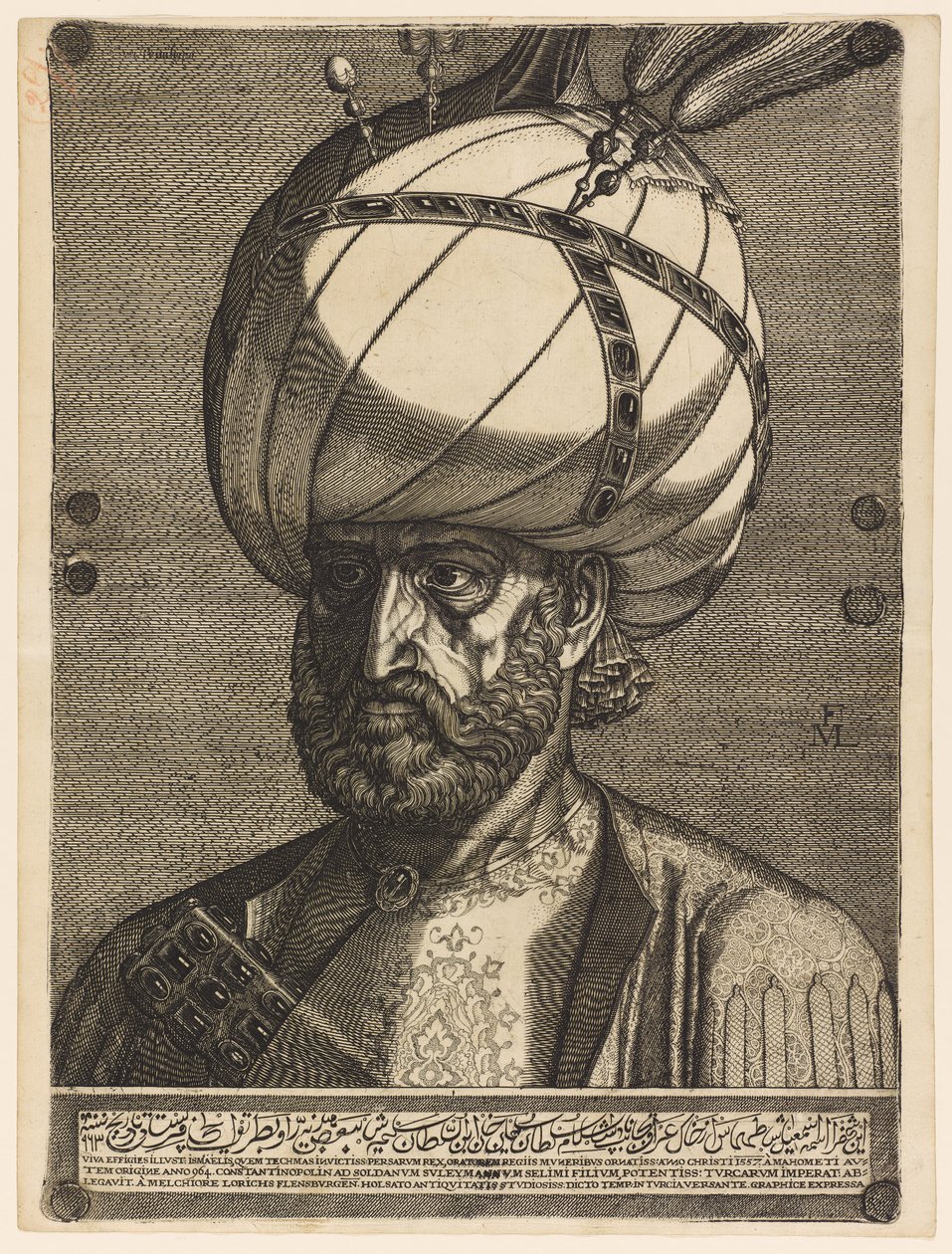Portrét perského velvyslance Ismaela od Melchior Lorck
