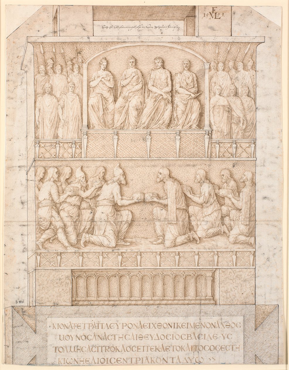 Podstavec Obelisku Tuthmosis III v Konstantinopoli od Melchior Lorck