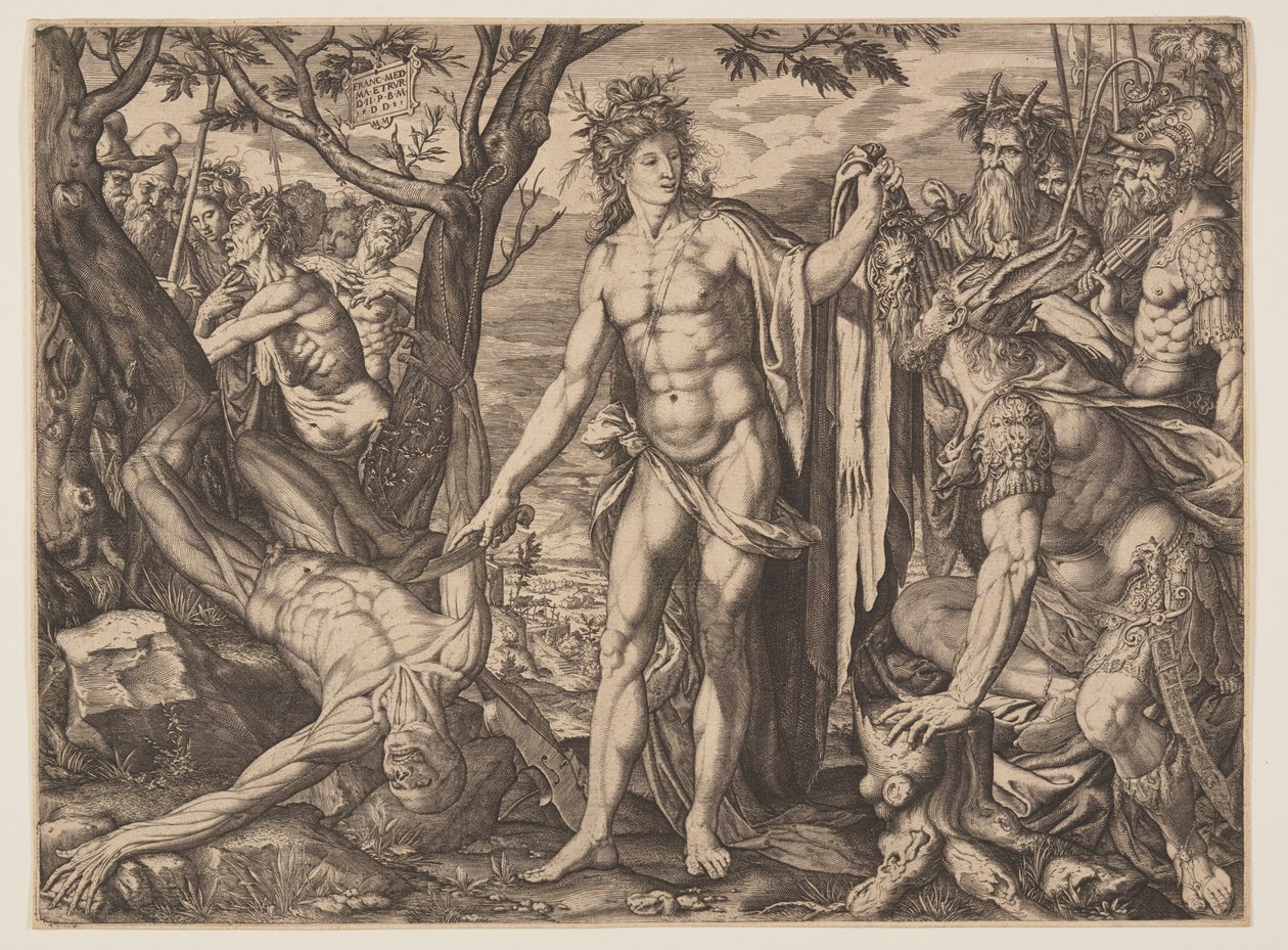 Apollón a Marsyas / Midasův soud od Melchior Meier