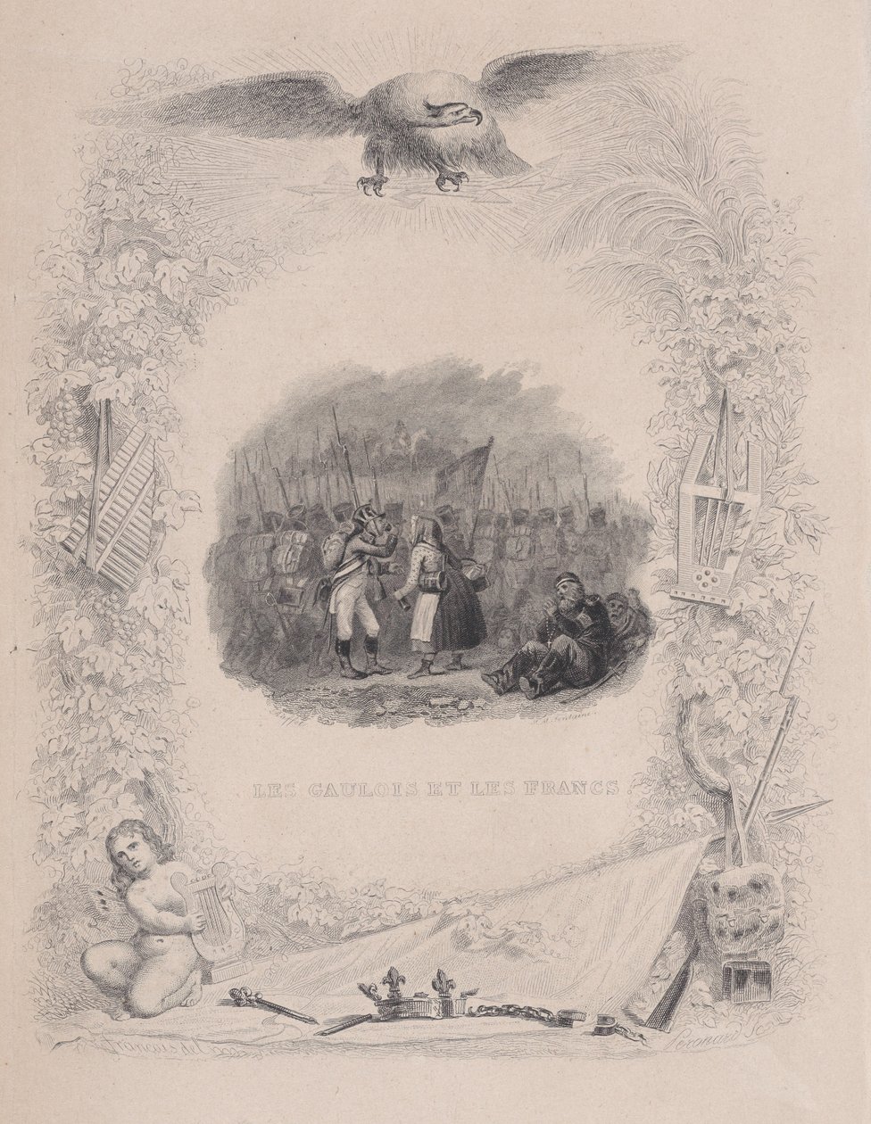 Galové a Frankové z Bérangerových písní, 1829 od Melchior Peronard