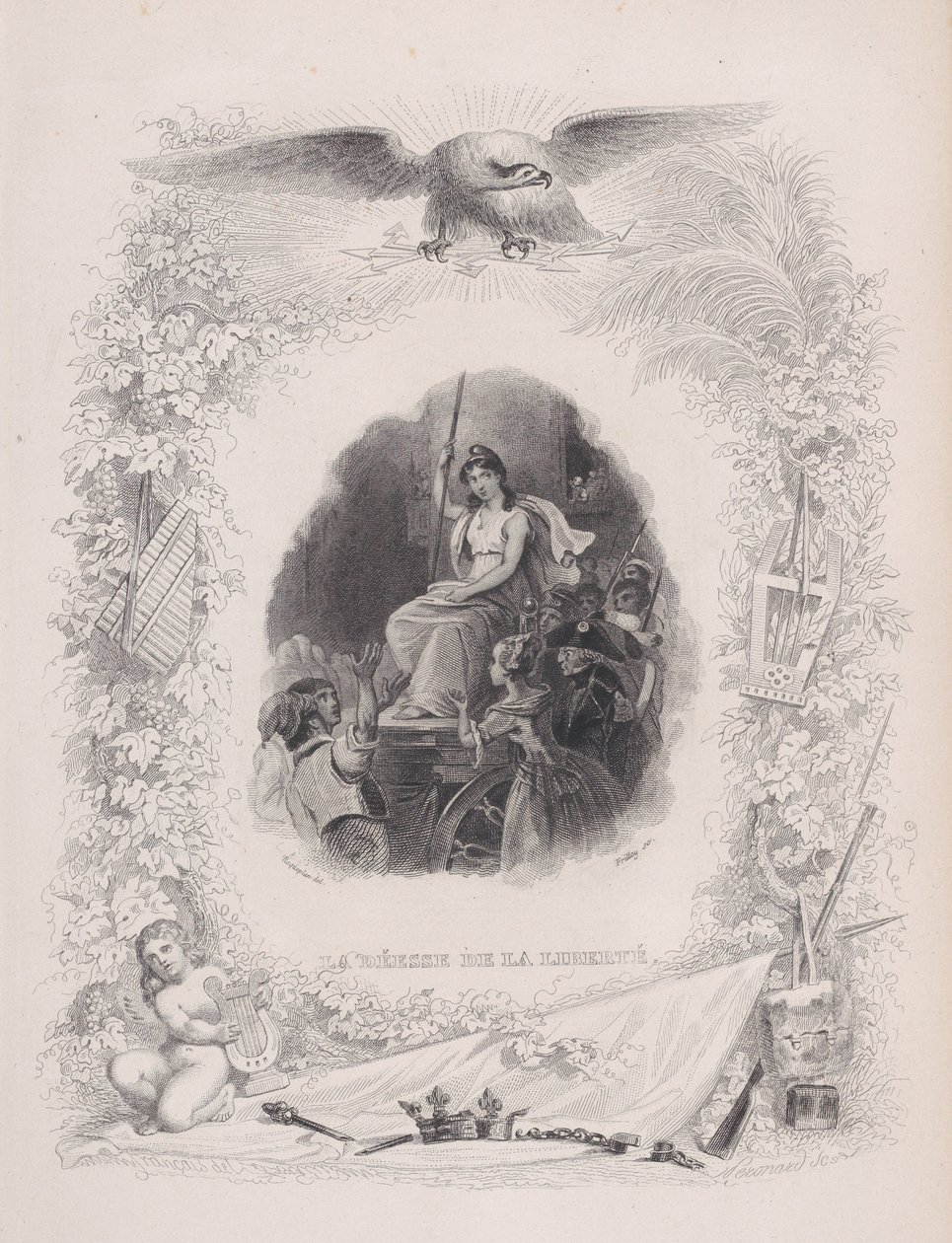 Bohyně svobody, z Bérangerových písní, 1829 od Melchior Peronard