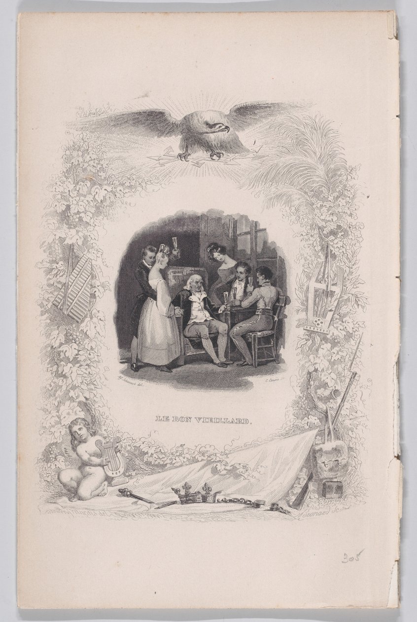 Starý dobrý muž z Bérangerových písní, 1829. od Melchior Peronard