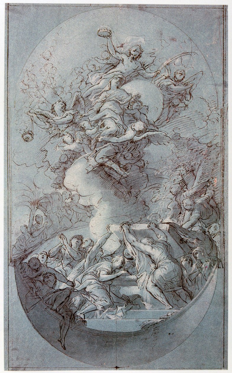 Nanebevzetí, c1677-1727 od Melchior Steidl