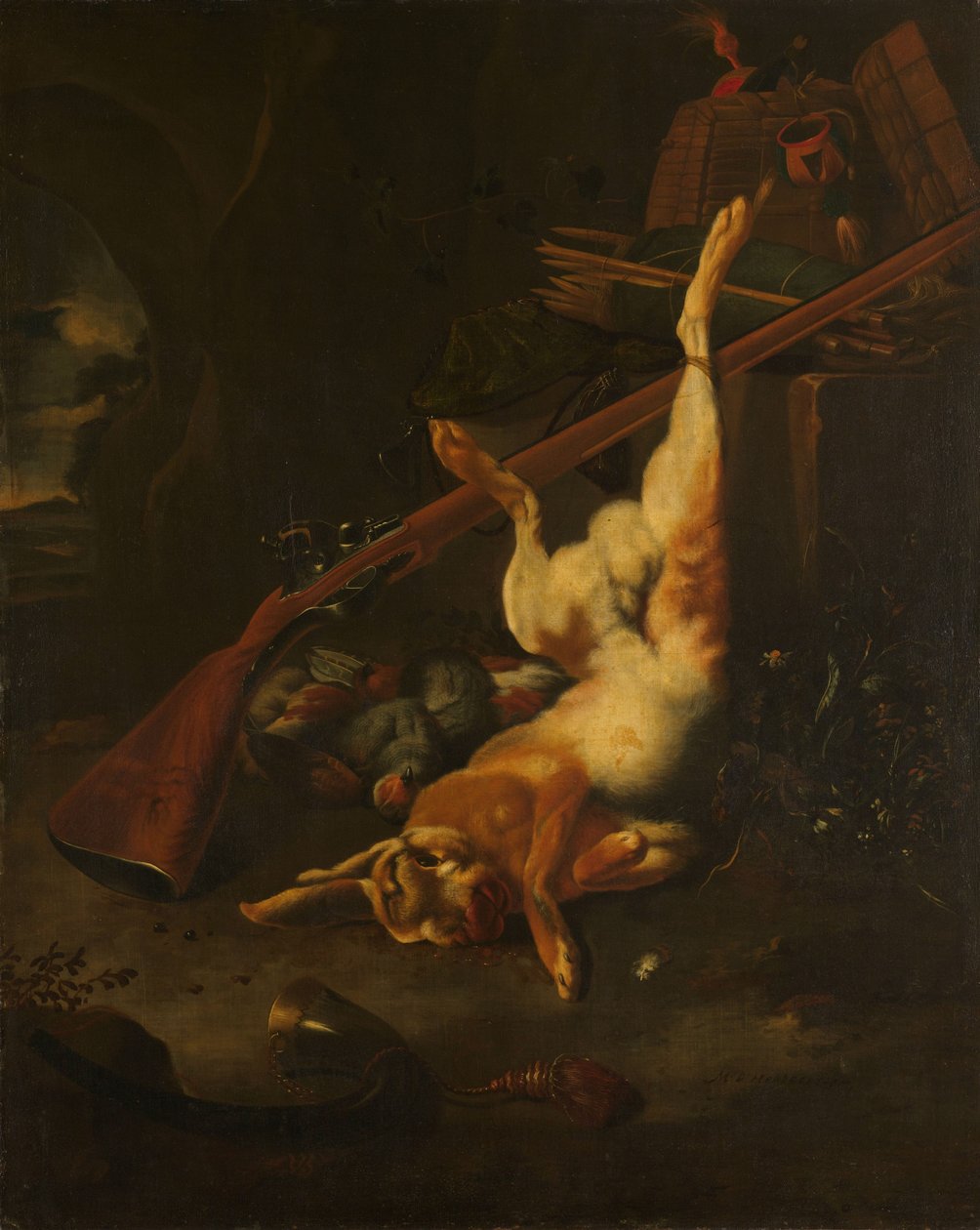 Lovecká brašna od Melchior de Hondecoeter