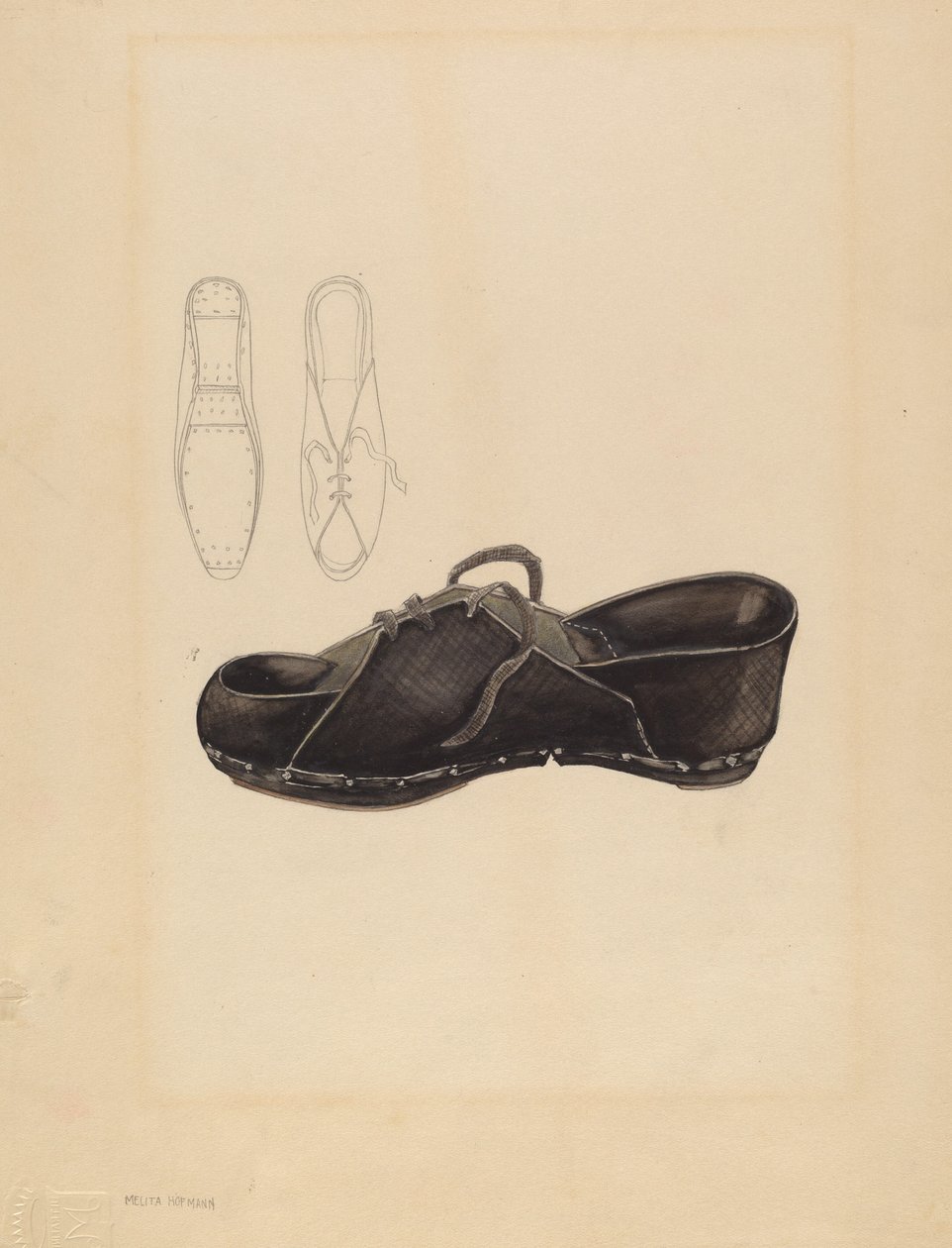 Ženský dřevák, c. 1936. od Melita Hofmann
