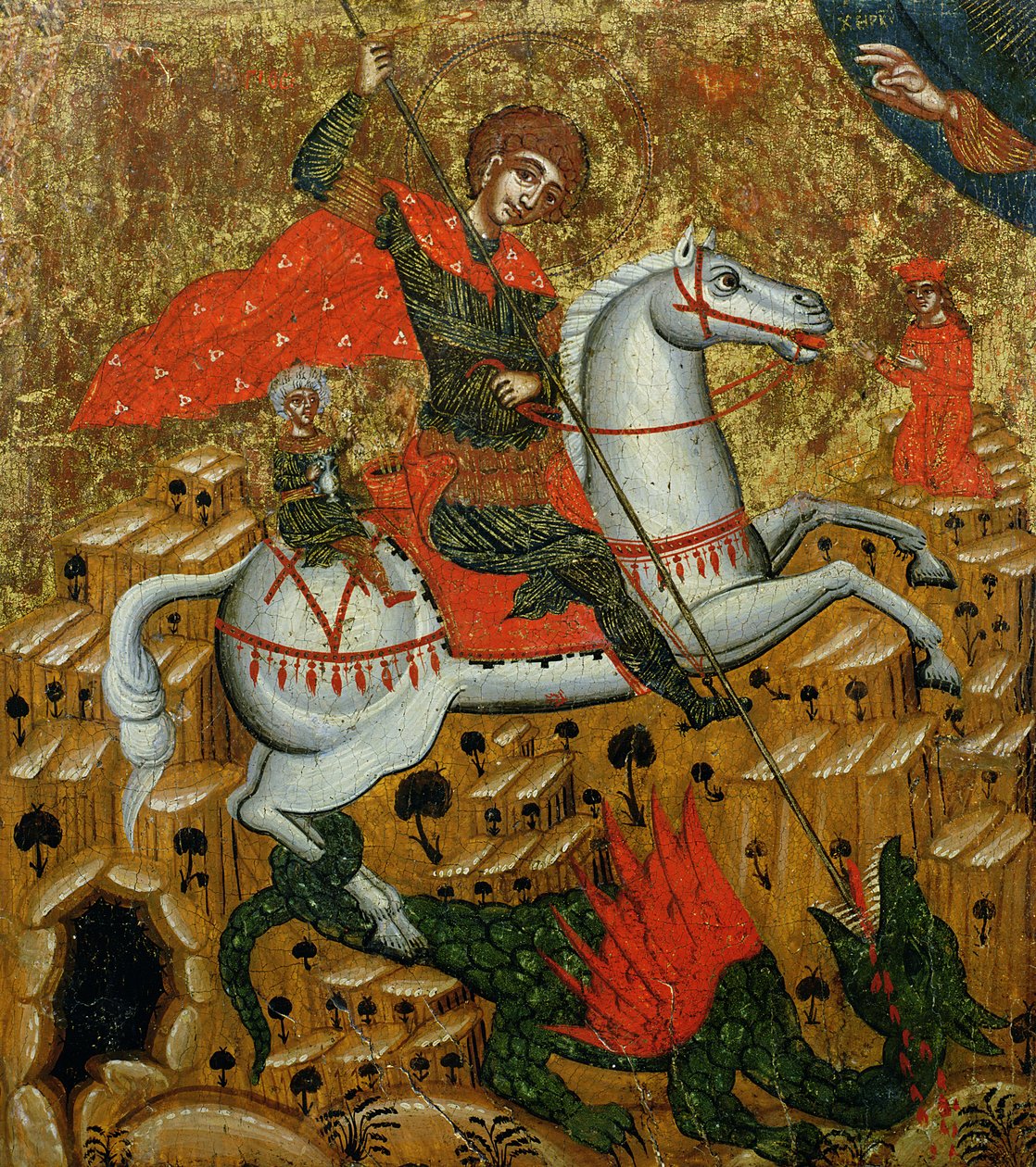 St. George and the Dragon, c.1700 od Melkite School