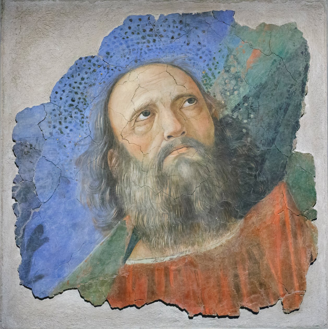 Apoštolova hlava, cca 1480 (freska) od Melozzo da Forli