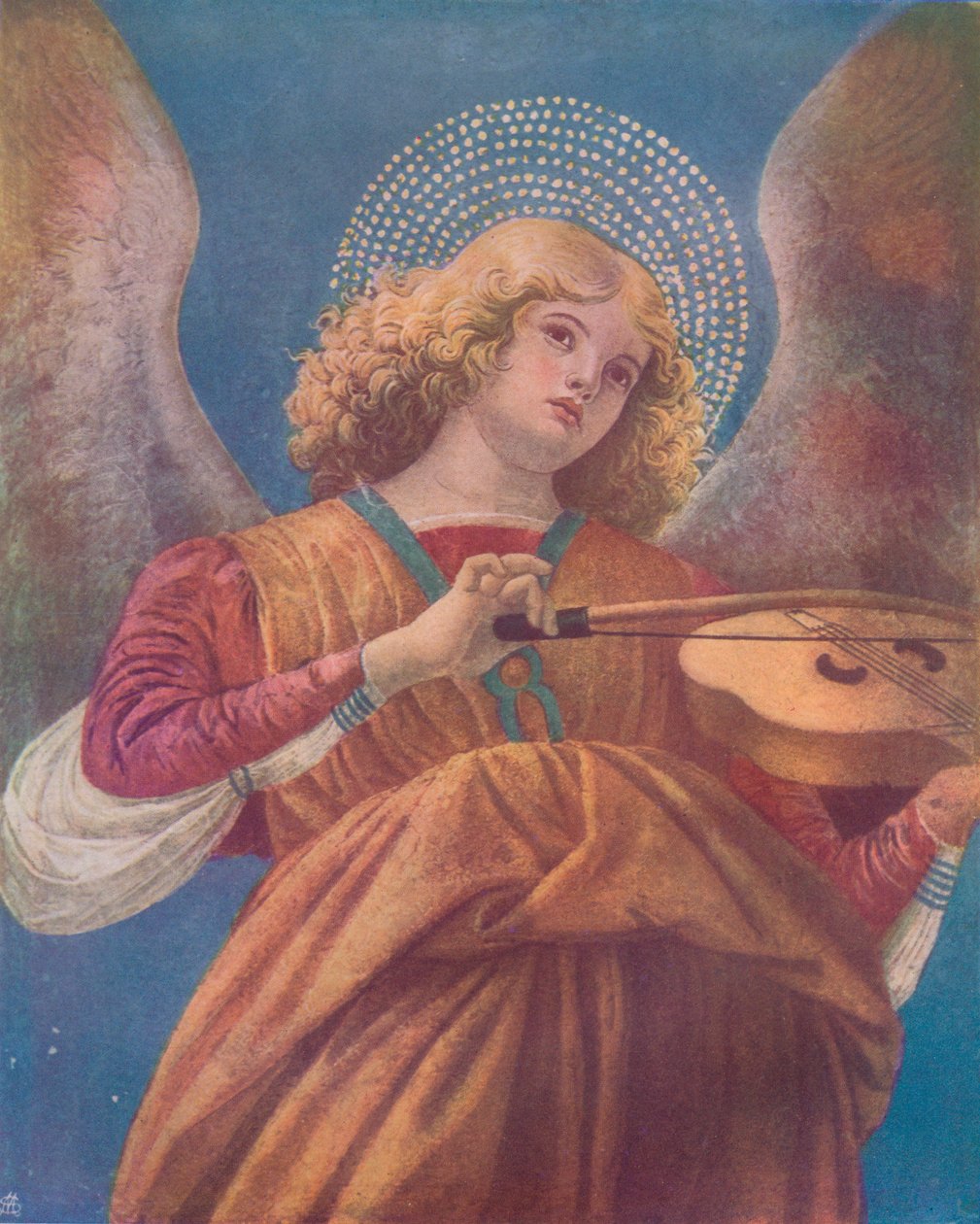Hudební anděl s freskou houslí, c15. století od Melozzo da Forli