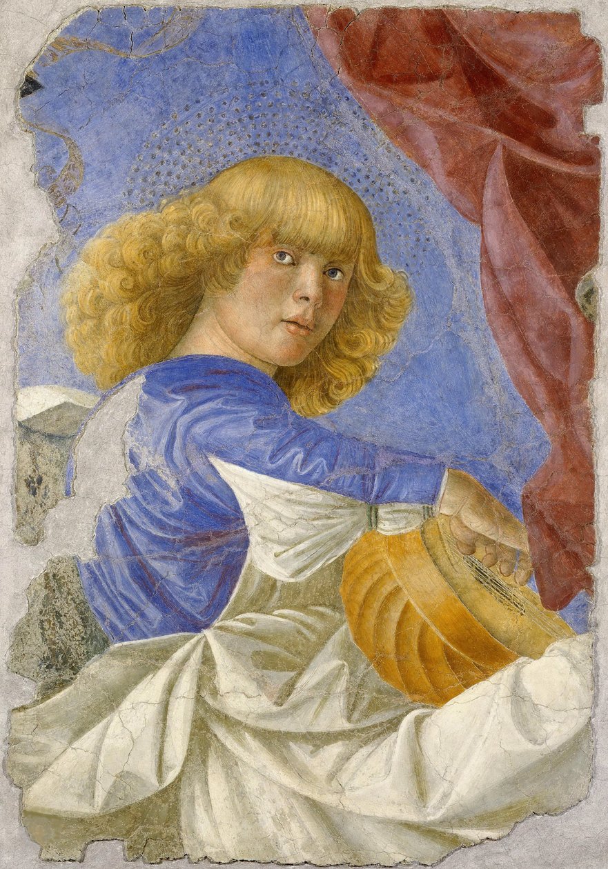 Hudební anděl od Melozza da Forliho, cca 1480 (freska) od Melozzo da Forli