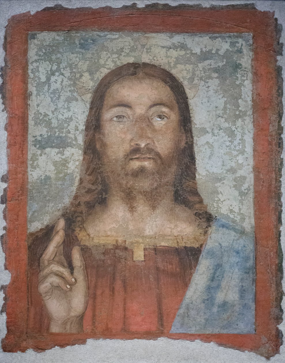 Salvator mundi, asi 1476-80 (samostatná freska) od Melozzo da Forli