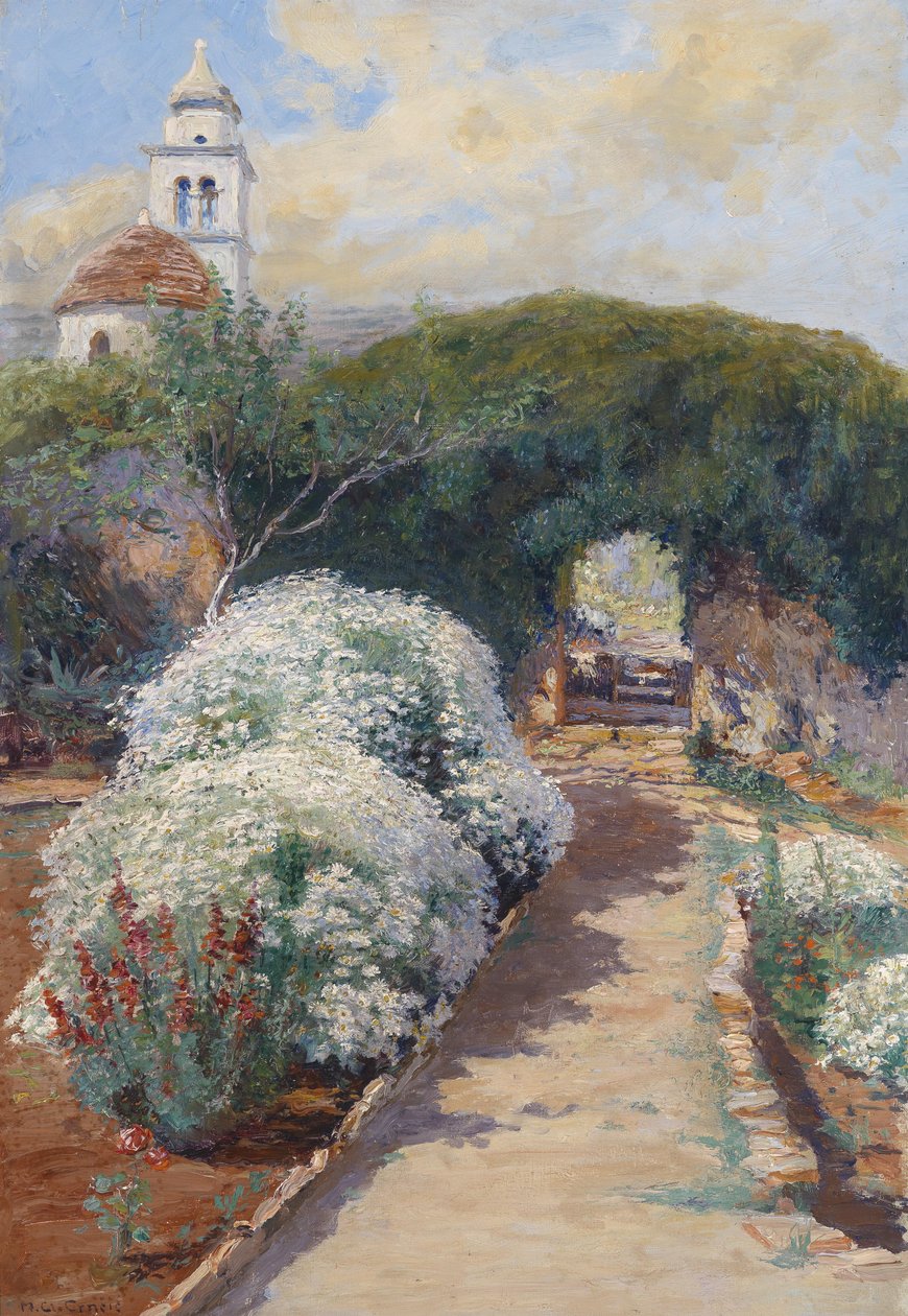 Blühender Klostergarten v Novi Vinodolski od Menci Clement Crnčić