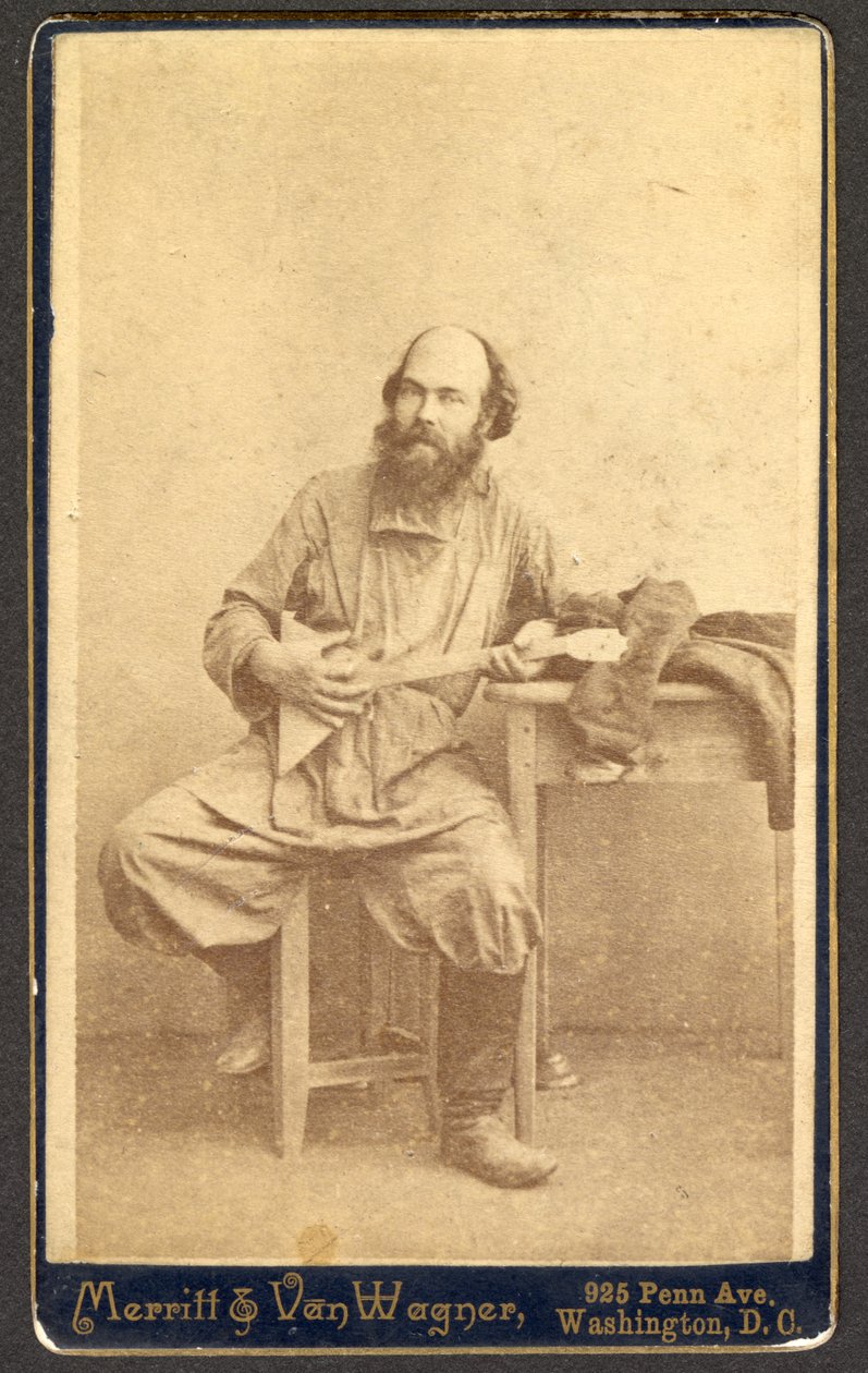 Portrét neznámého muže s balalajkou, mezi 1886 a 1895. od Merritt and Van Wagner