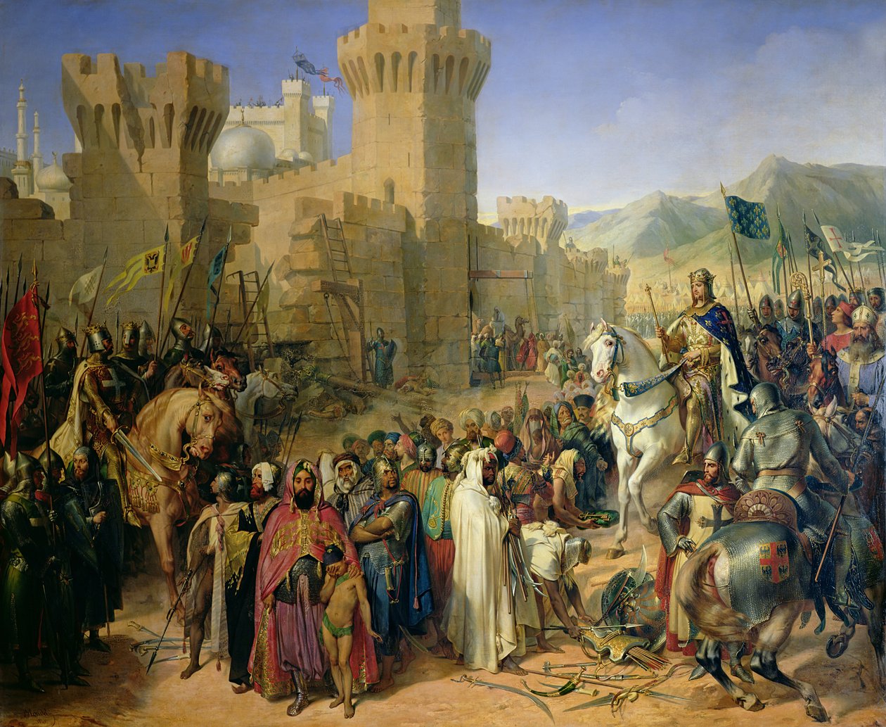 Ptolemais dán Filipu Augustovi (1165-1223) a Richardu Lví srdce (1157-99) 13. července 1191 od Merry Joseph Blondel