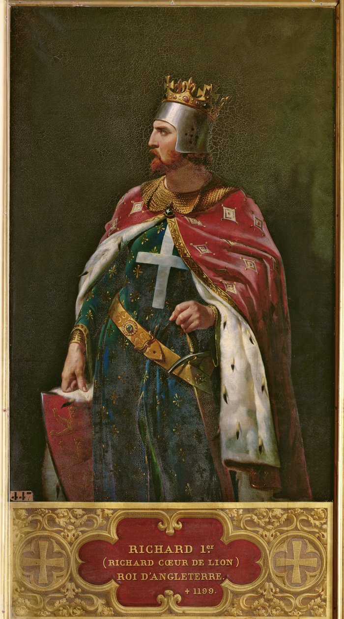 Richard I. Lví srdce (1157-1199) anglický král, 1841 od Merry Joseph Blondel