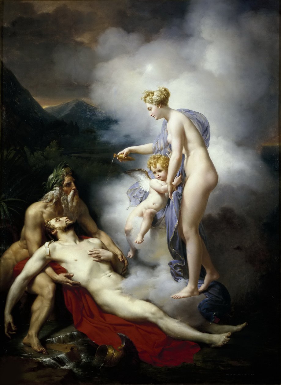 Venuše nalévá balzám na Aeneovu ránu, c. 1805-1810. od Merry Joseph Blondel