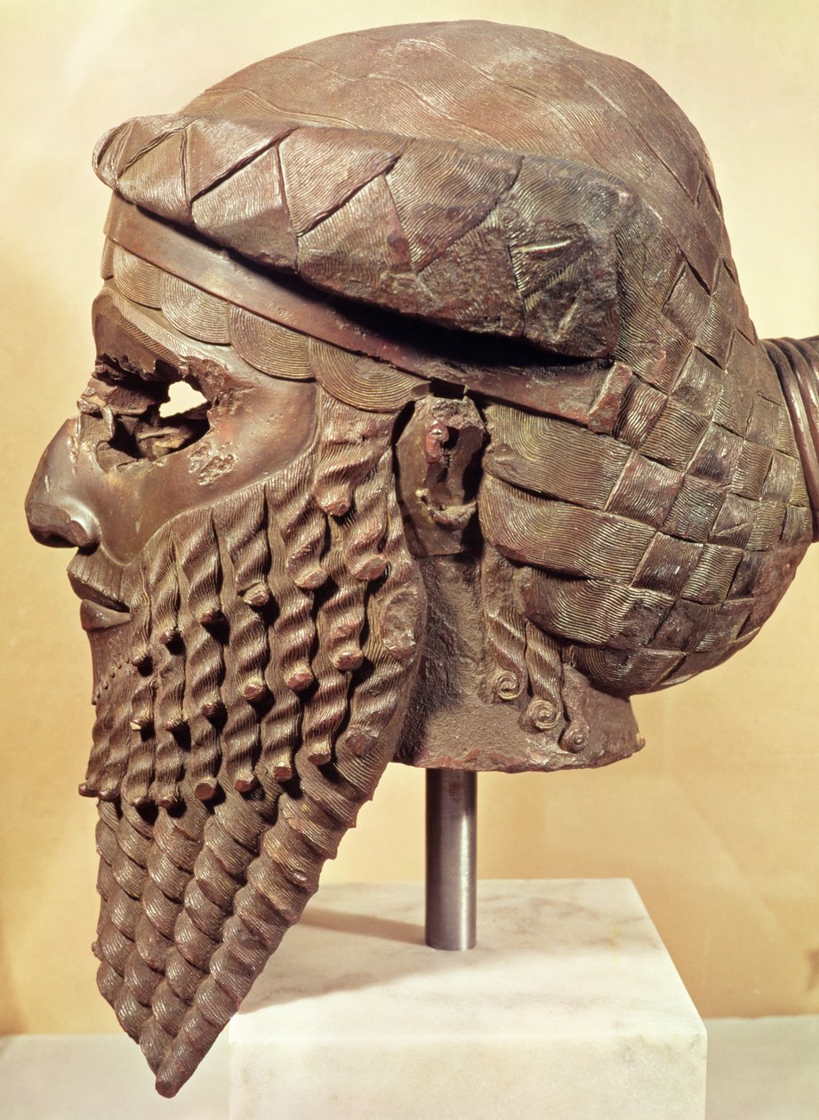 Hlava Sargona I. (asi 2334-2279 př.nl) 2400-2200 př.nl (měď) (viz také 187024) od Mesopotamian