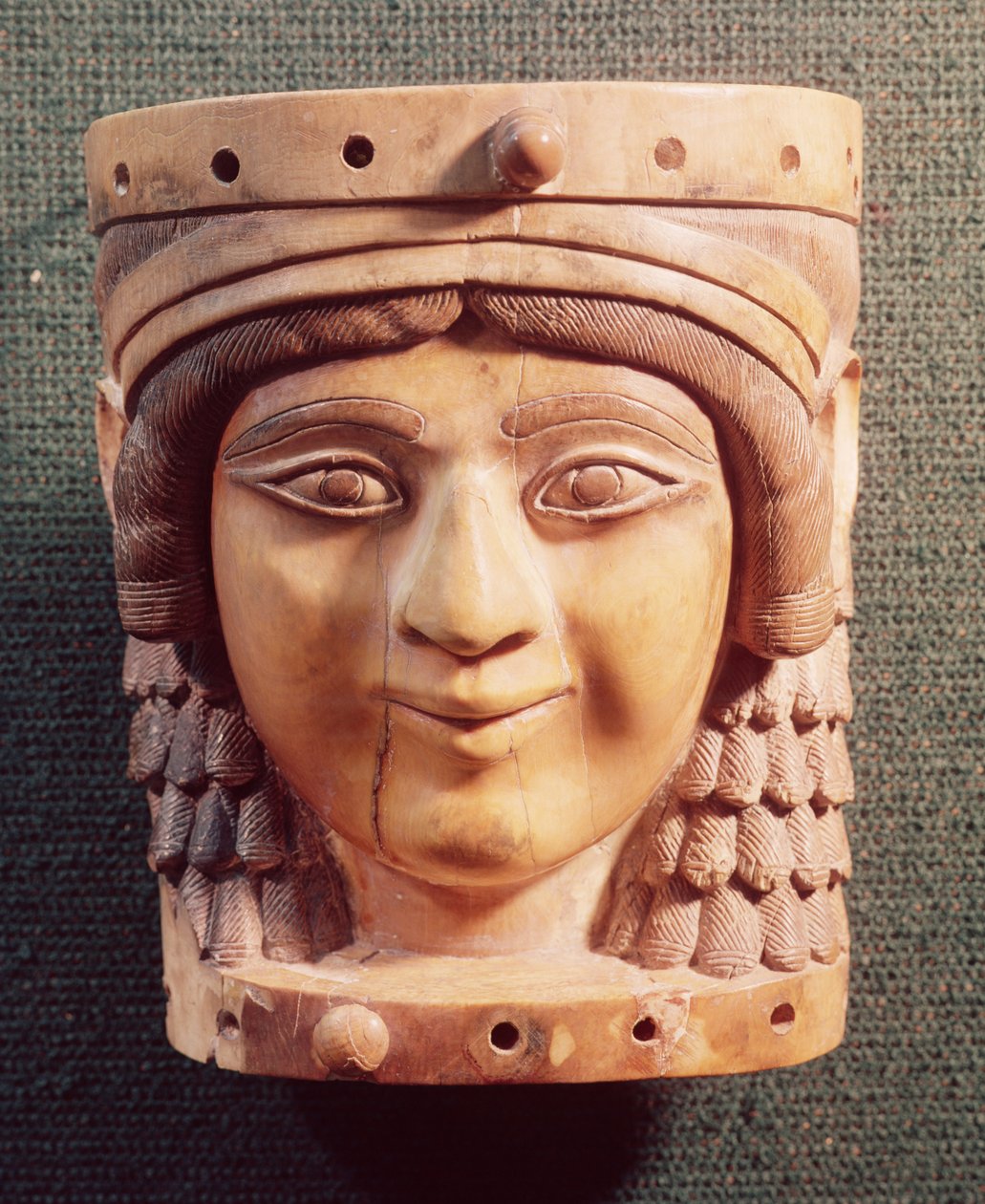 Hlava ženy, nazývaná Paní studny nebo Mona Lisa z Nimrudu, z paláce Salmanassar III, 1400-612 př.n.l. od Mesopotamian