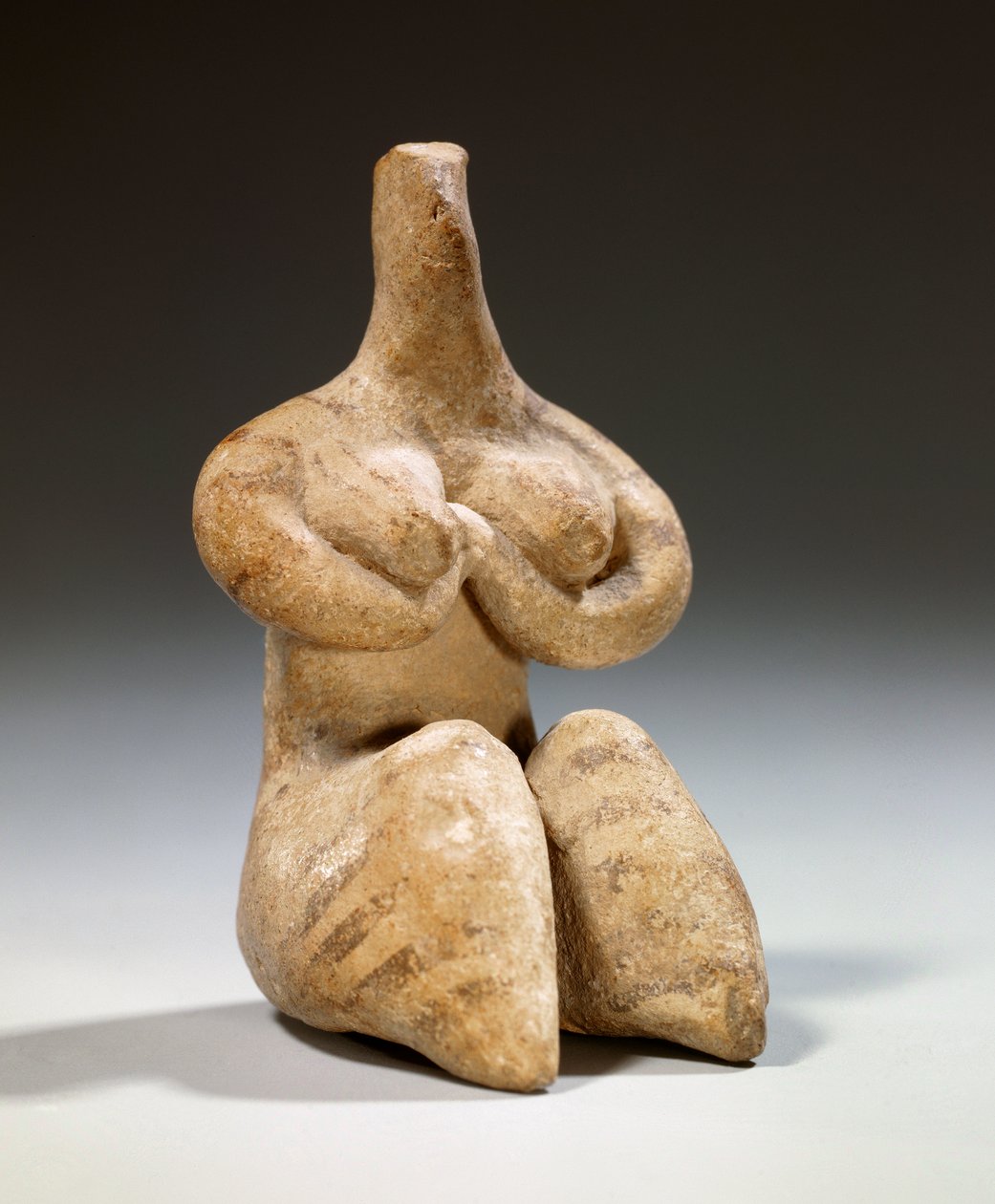 Mezopotámie: soška feconditu v terakotovém stylu Halaf. 4500 před naším letopočtem. Paříž, muzeum Louvre od Mesopotamian Mesopotamian