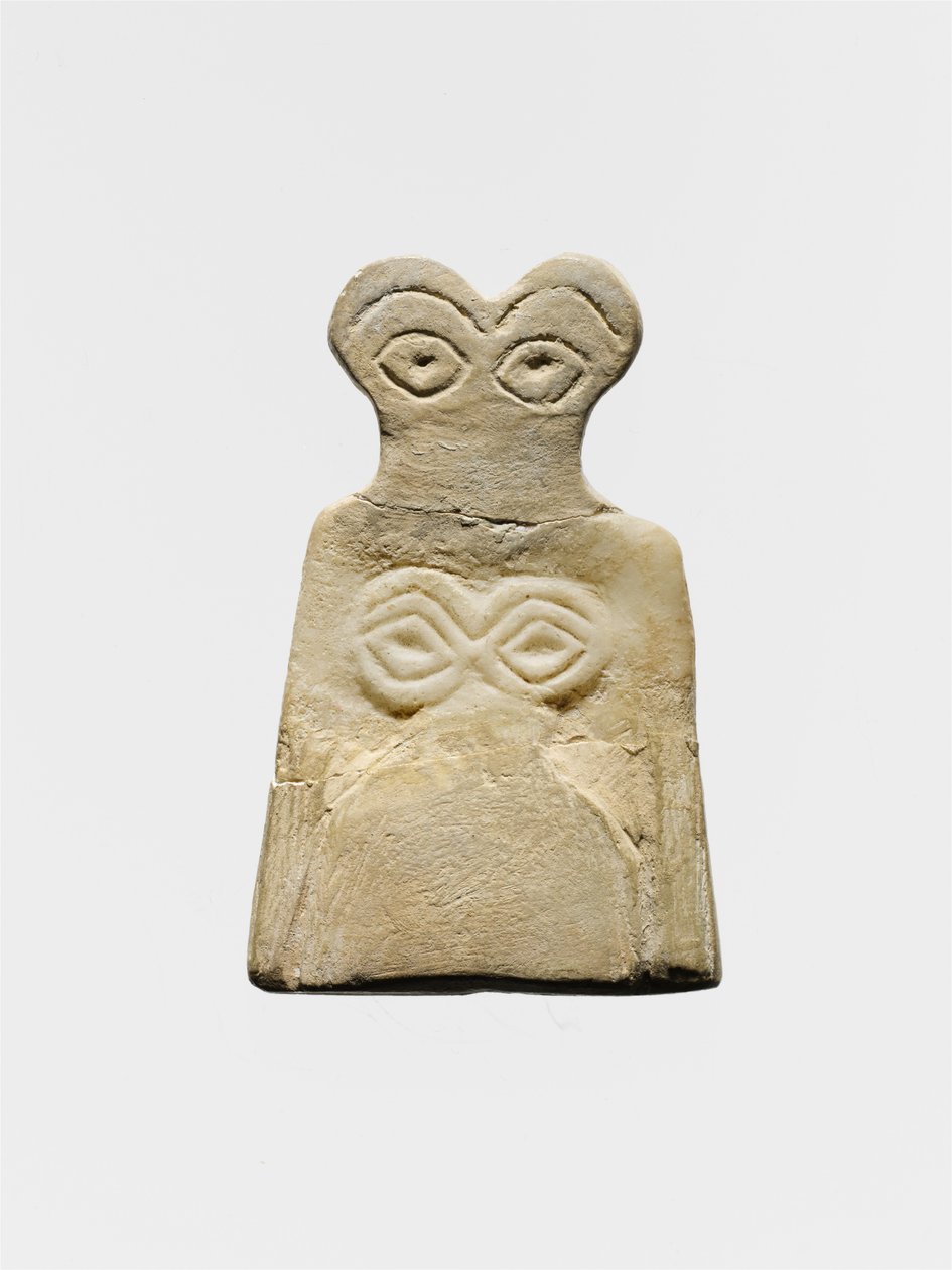 Idol oka středního Uruku, asi 3700-3500 př.nl. (sádra alabastr) od Mesopotamian School
