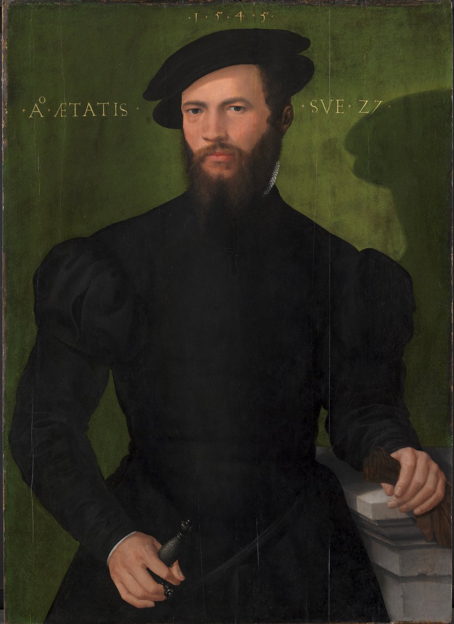 Portrét gentlemana ve věku 27 let od Mesteren fra 1540