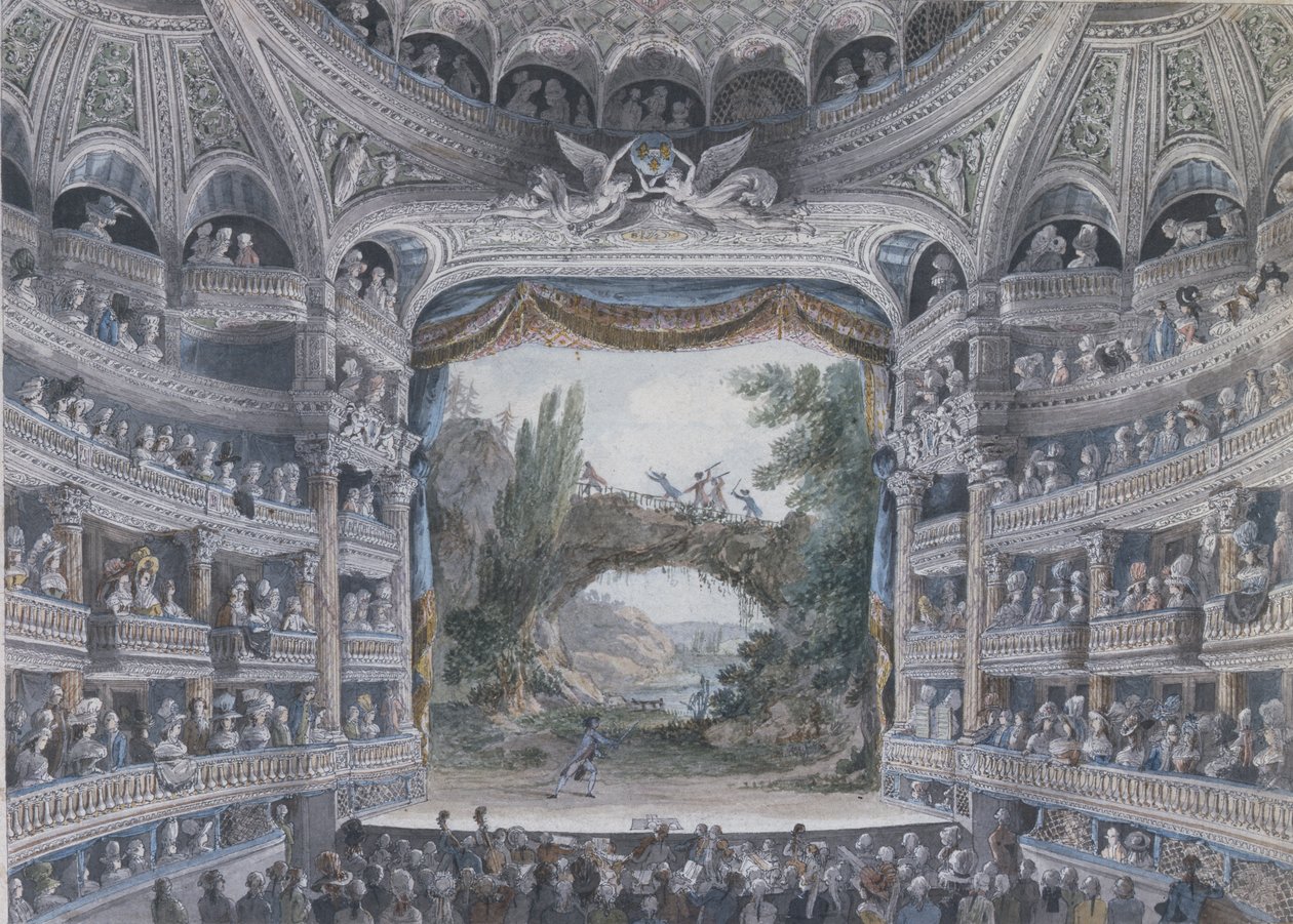 Francouzská komedie, kolem roku 1791 od Meunier