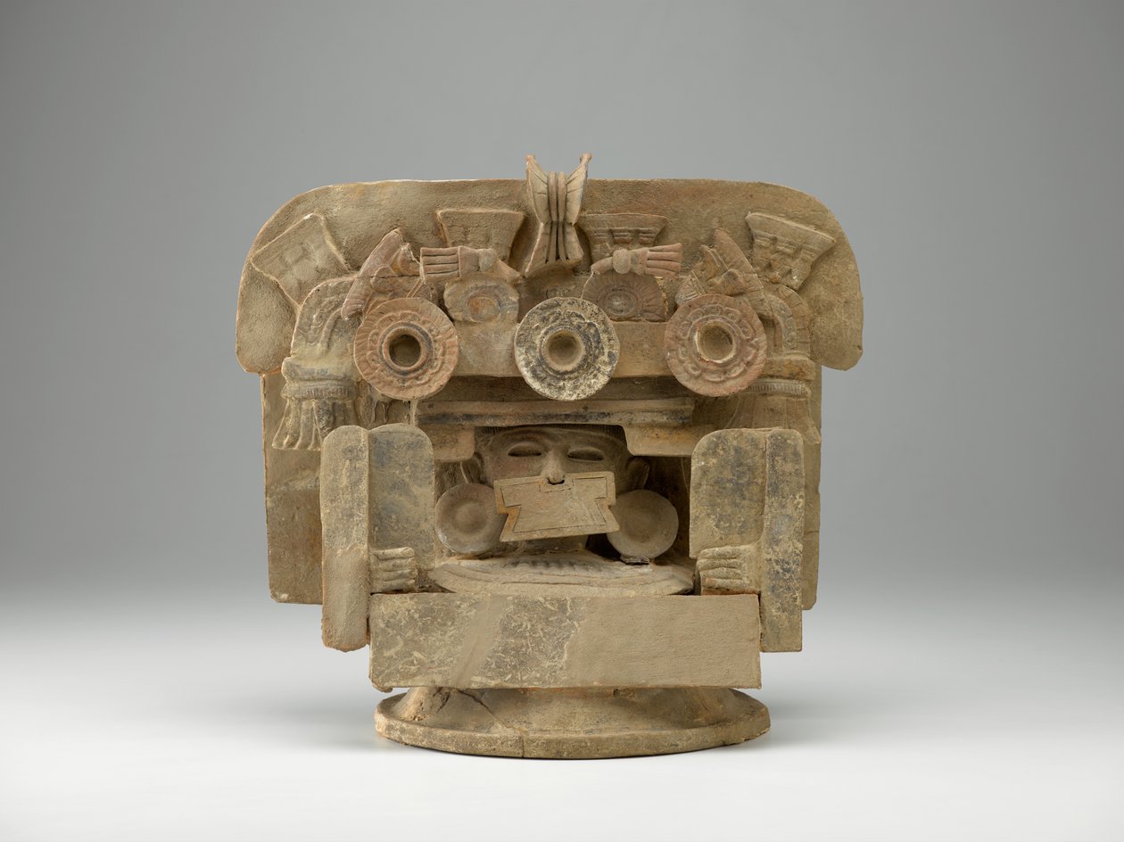 Incensario, cca 200-600 (terakota a barva) od Mexican School
