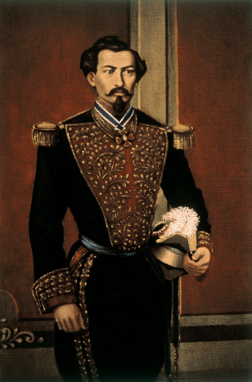 Portrét Miguela MIRAMONA (1831-1867), mexického generála a politika (olej na plátně) od Mexican School