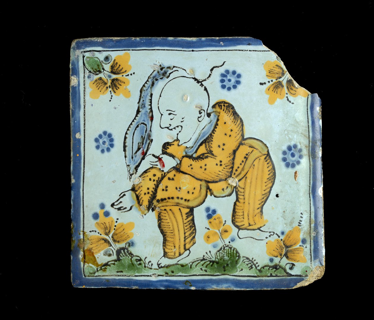 Dlaždice s groteskním Číňanem, c. 1800 od Mexican School