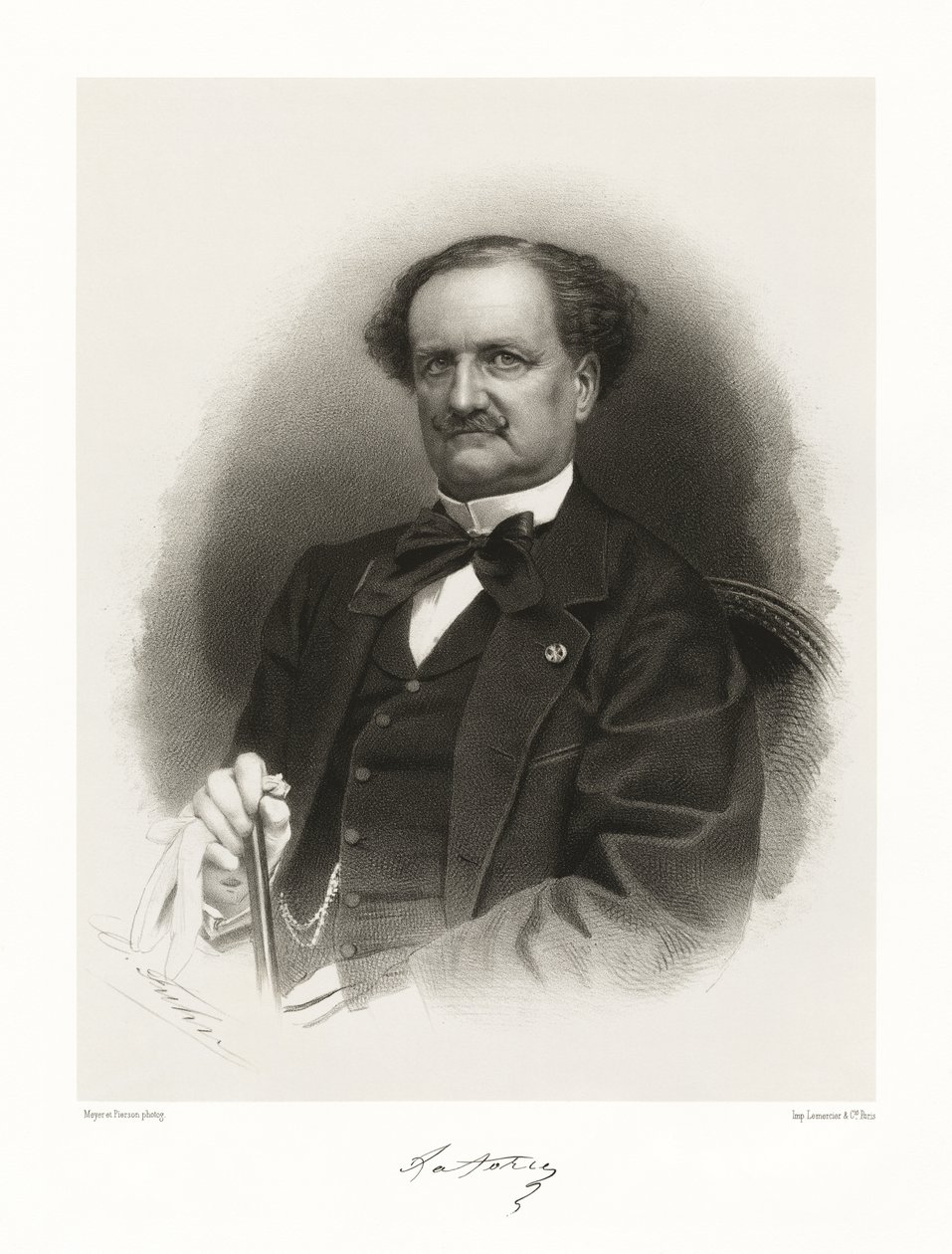 Auguste Luc Nompar Gaumont vévoda de la Forge, 1865-66 od Meyer and Pierson
