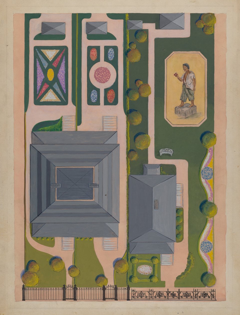 Ward and Green Gardens, c. 1936. od Meyer Goldbaum