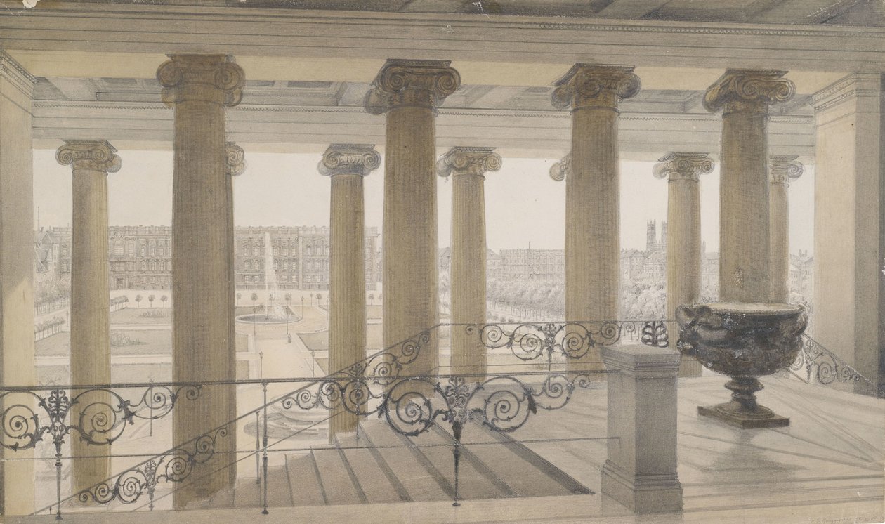 Pohled z Altes Museum na Lustgarten od Michael Carl Gregorovius