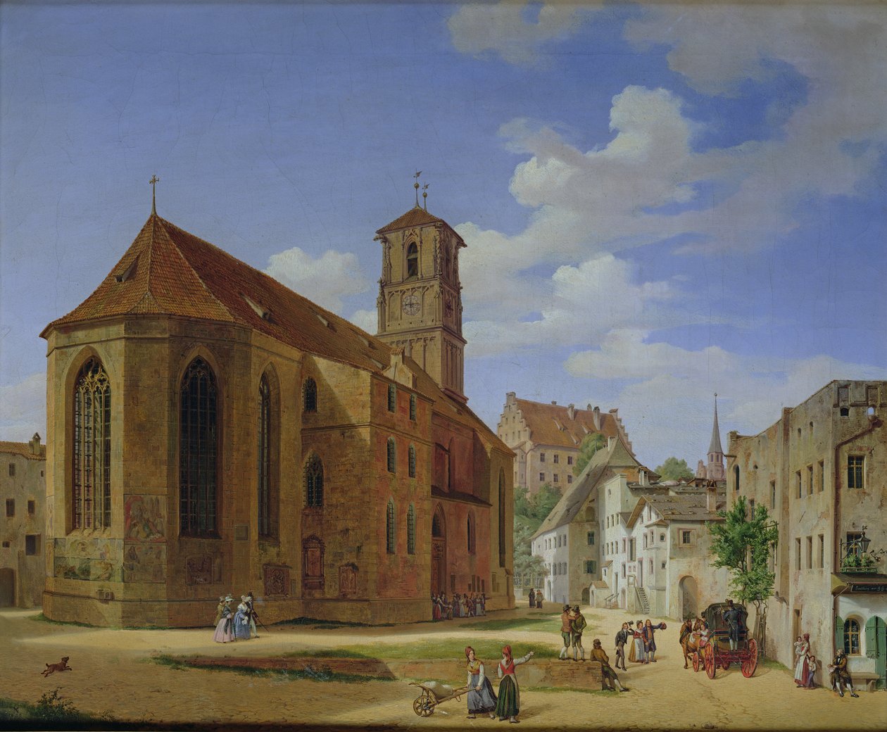 Kostelní náměstí ve Wasserburg am Inn, 1838 od Michael Neher
