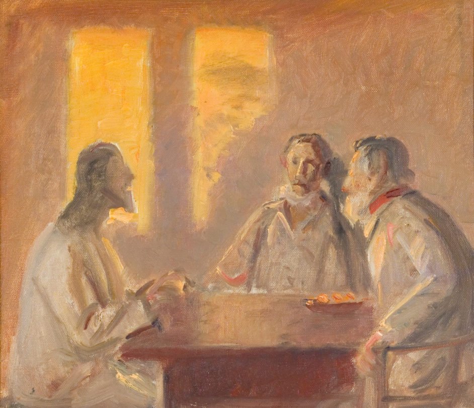 Kristus v Emauzích od Michael Peter Ancher