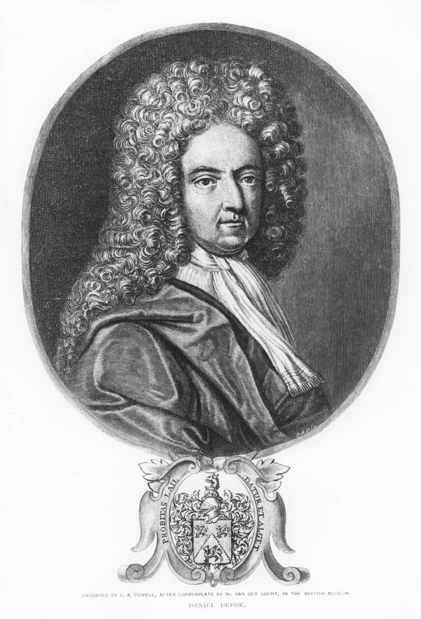 Daniel Defoe, vyryl C. A. Powell od Michael van der Gucht
