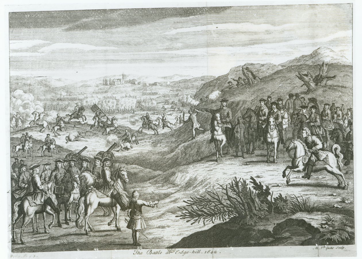 Bitva u Edgehillu, 23. října 1642 od Michael van der Gucht