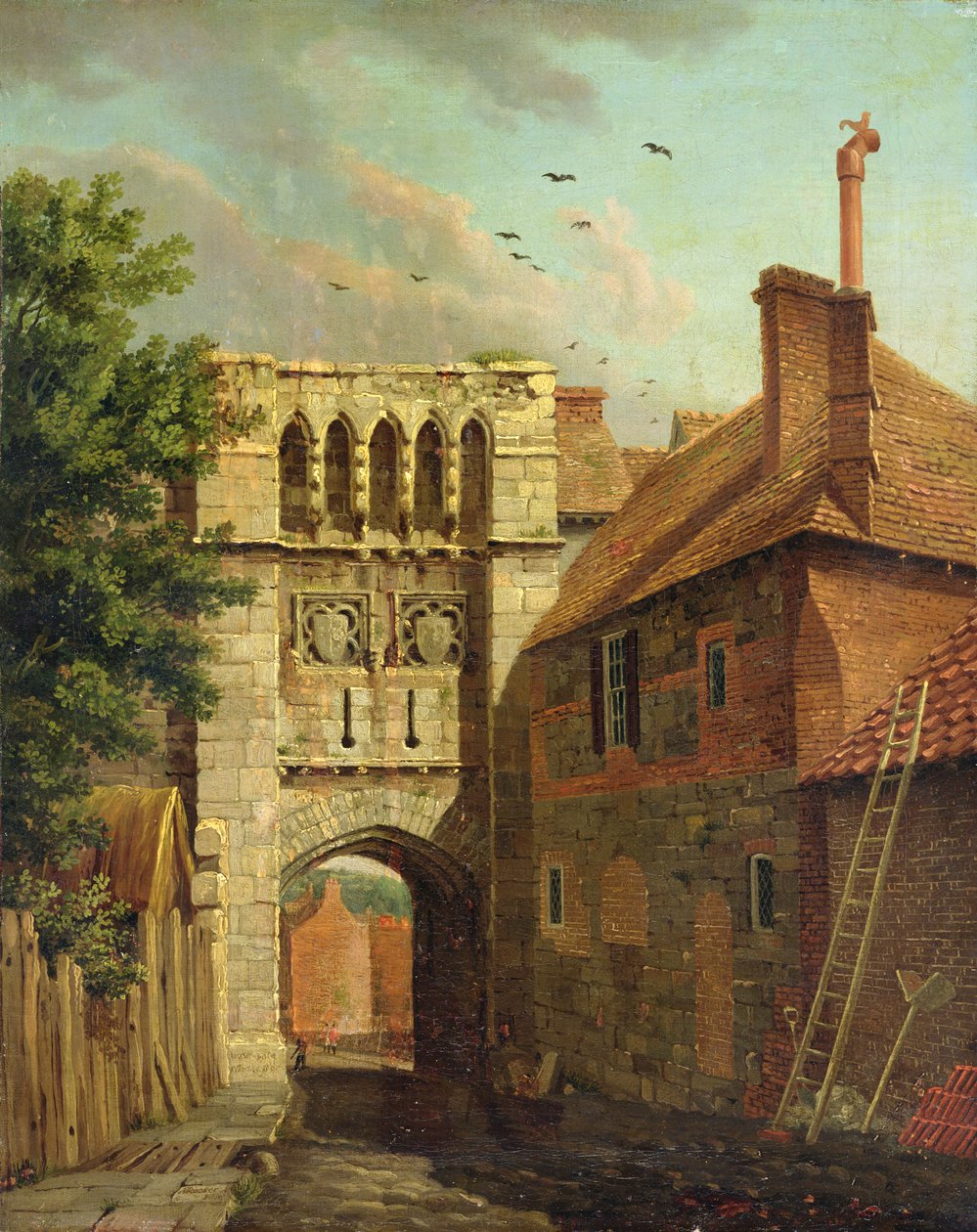 Westgate, Winchester (olej na plátně) od Michael (1743 1801) Rooker