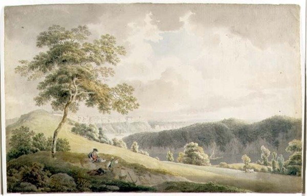 Wye Valley (akvarel na papíře) od Michael Rooker