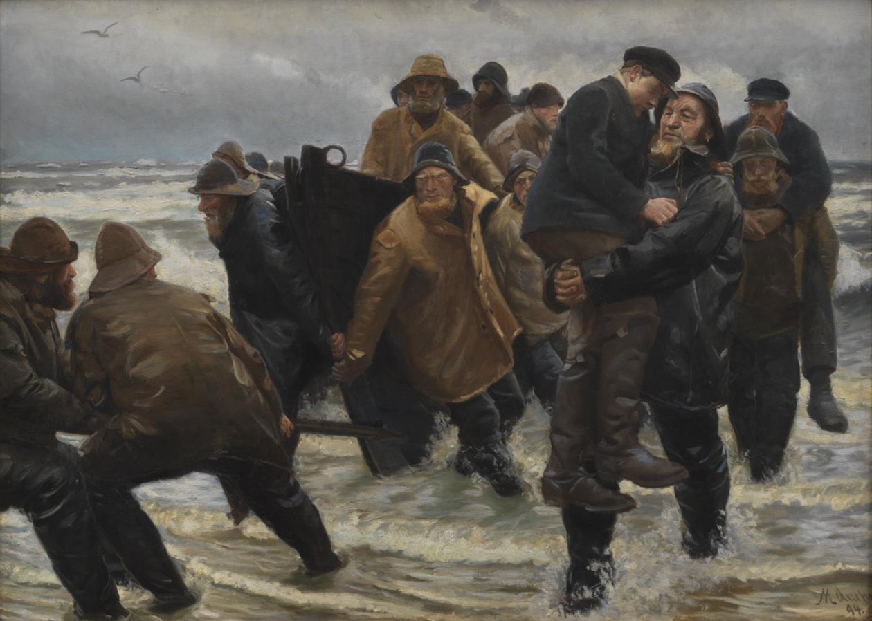Zachráněná posádka od Michael Ancher