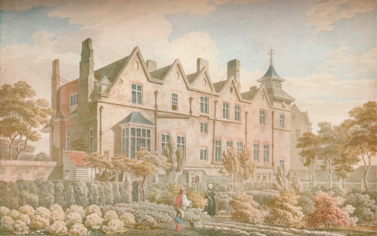 Marylebone Old Manor House: Garden Front, 1791, 1923 od Michael Angelo Rooker