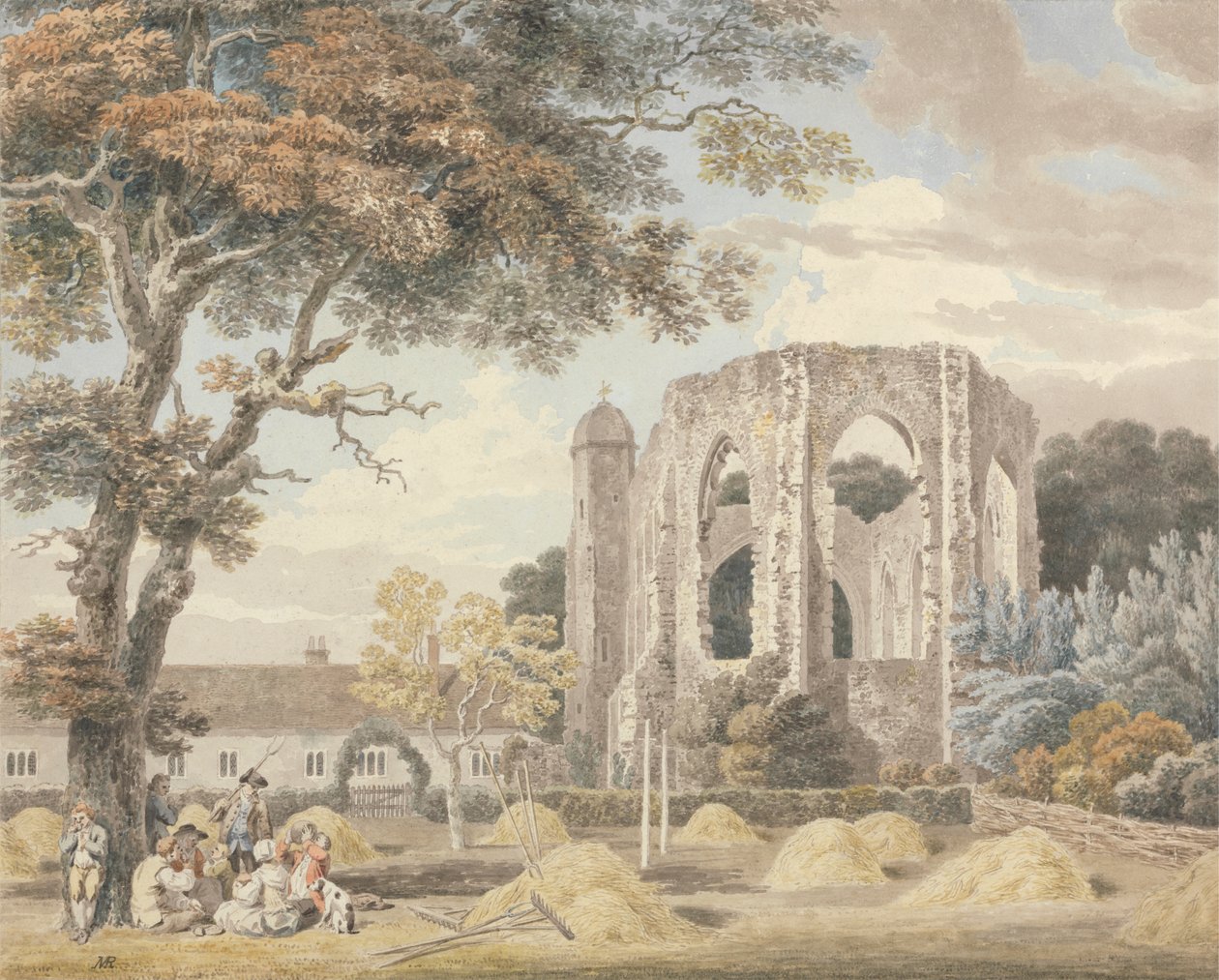 Kaple kláštera Greyfriars, Winchester od Michael Angelo Rooker