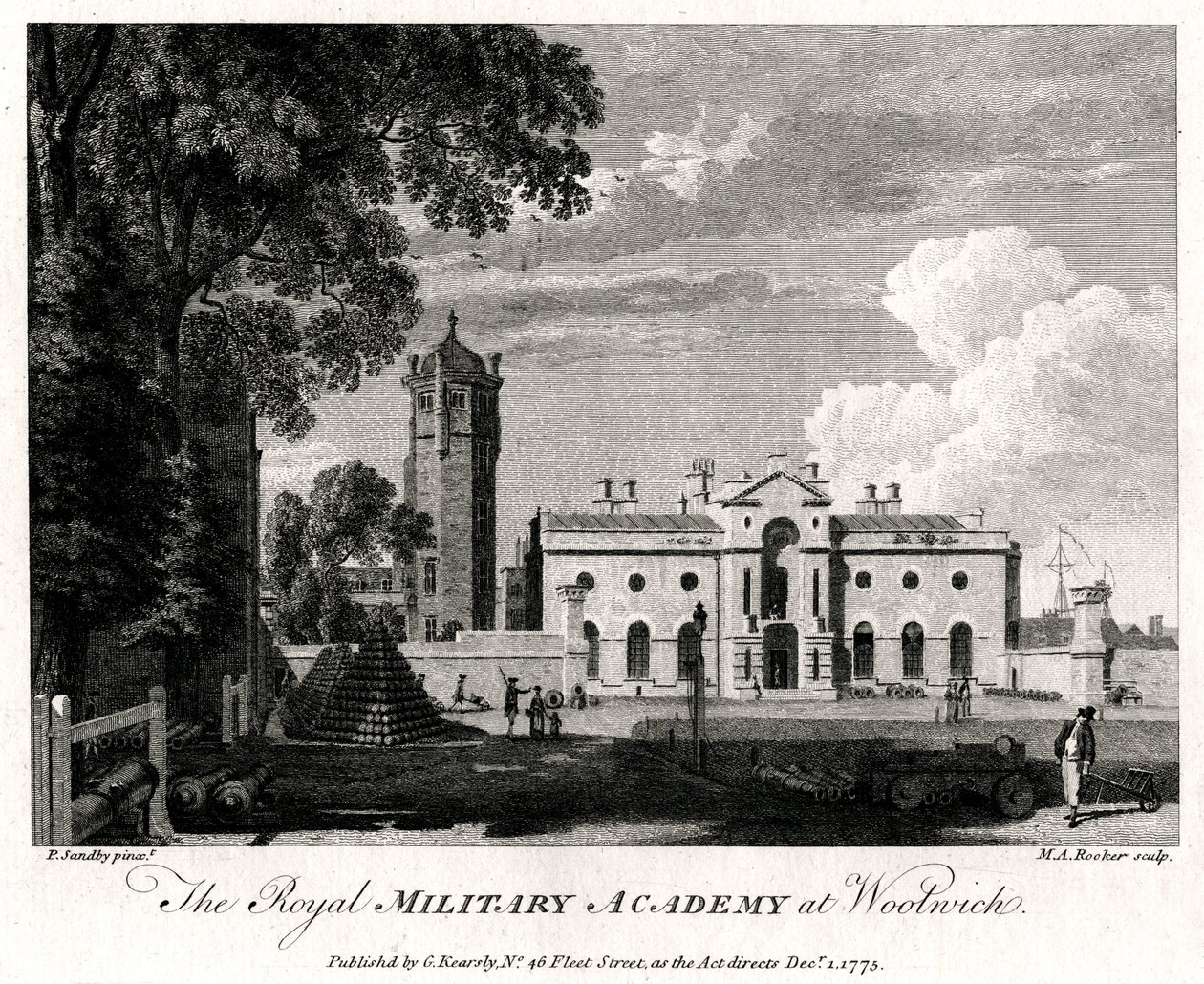 Královská vojenská akademie ve Woolwichi, Londýn, 1775 od Michael Angelo Rooker