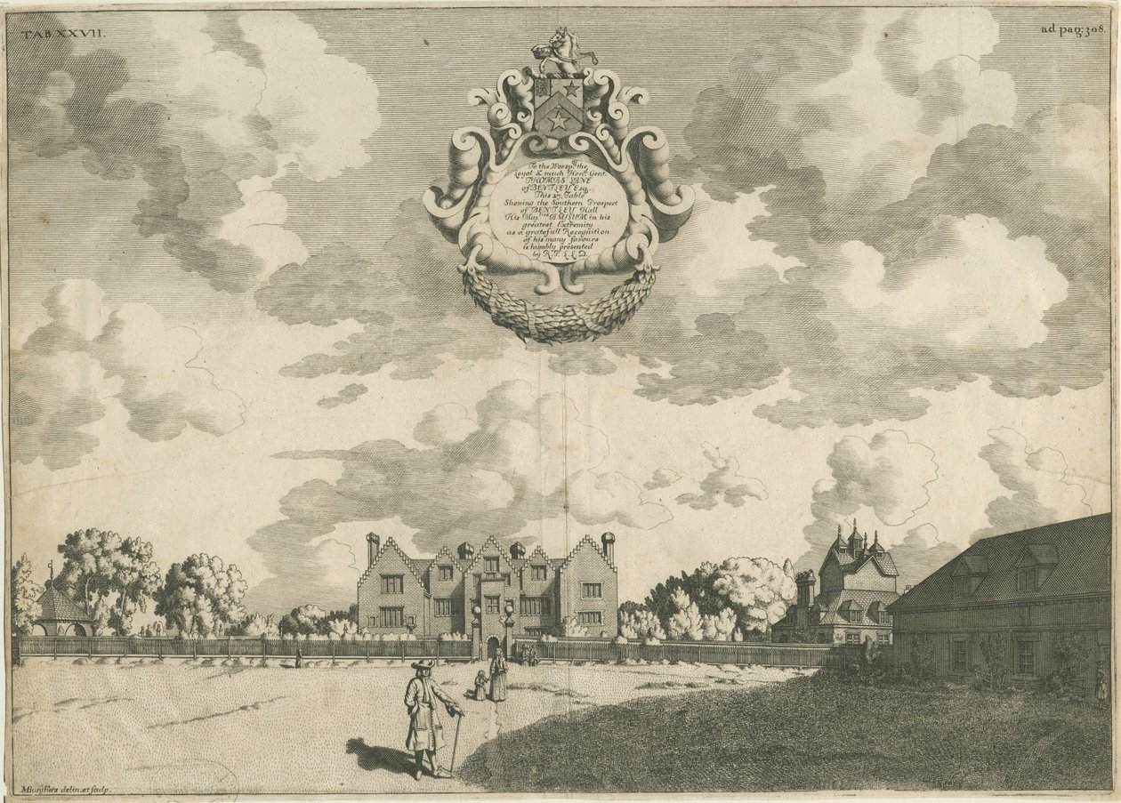 Bentley Hall: mědirytina, nd [1653 - 1686] od Michael Burghers