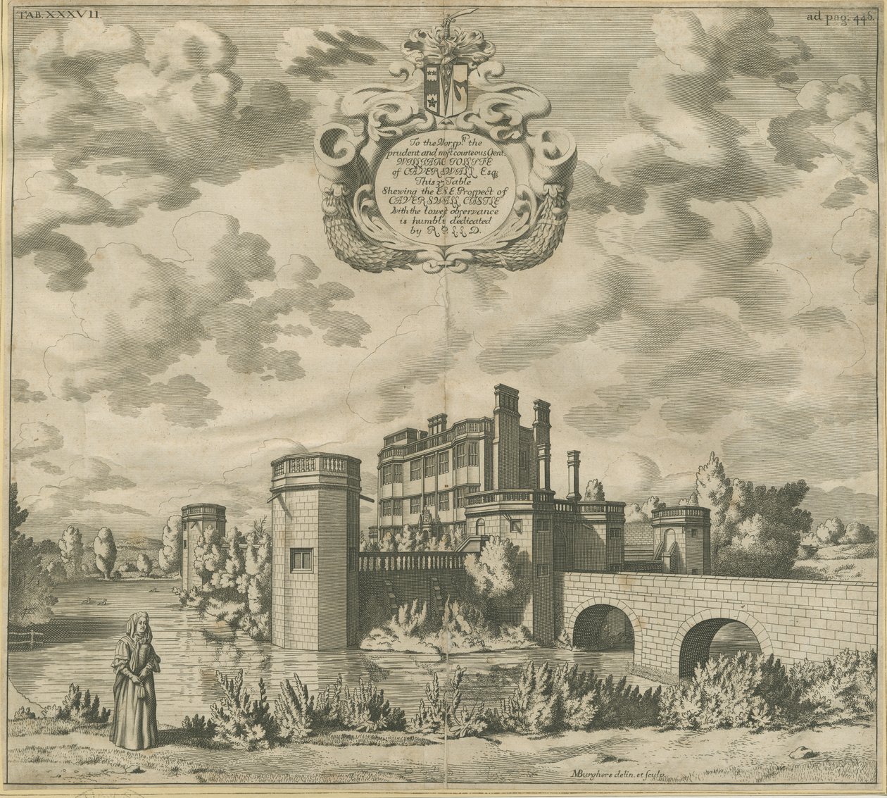 Caverswall Castle: mědirytina, nd [1653-1686] (tisk) od Michael Burghers