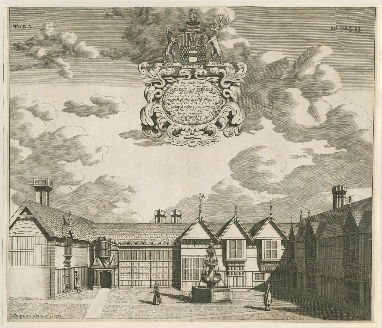 Chartley Manor House: rytina, nd [1653-1686] (tisk) od Michael Burghers