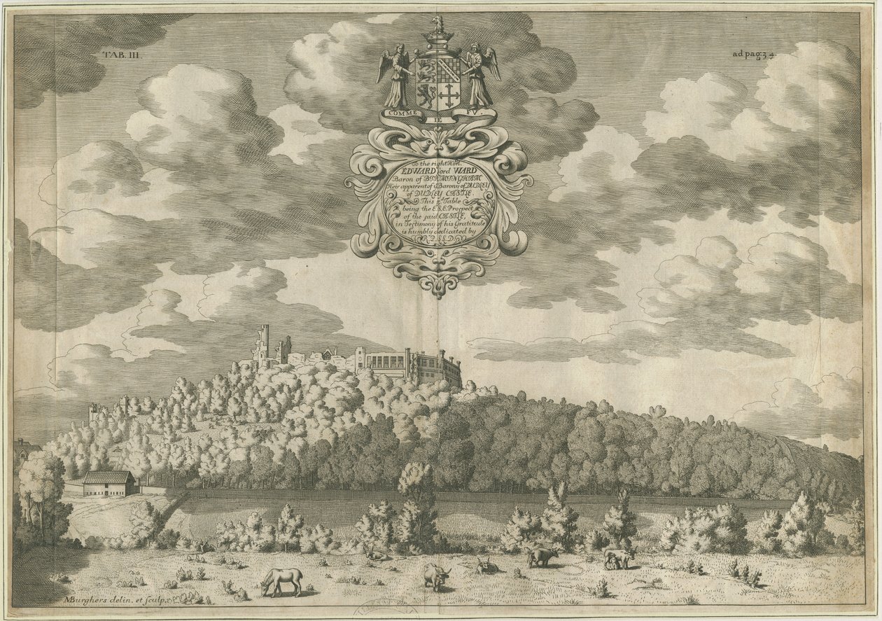 Dudley Castle: mědirytina, nd [1653-1686] od Michael Burghers